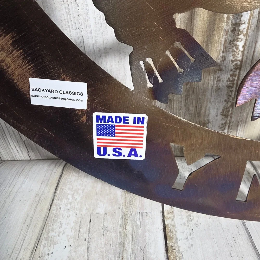 United States Army Metal Wall Art Sign Heat Treated Rainbow Patina USA Made